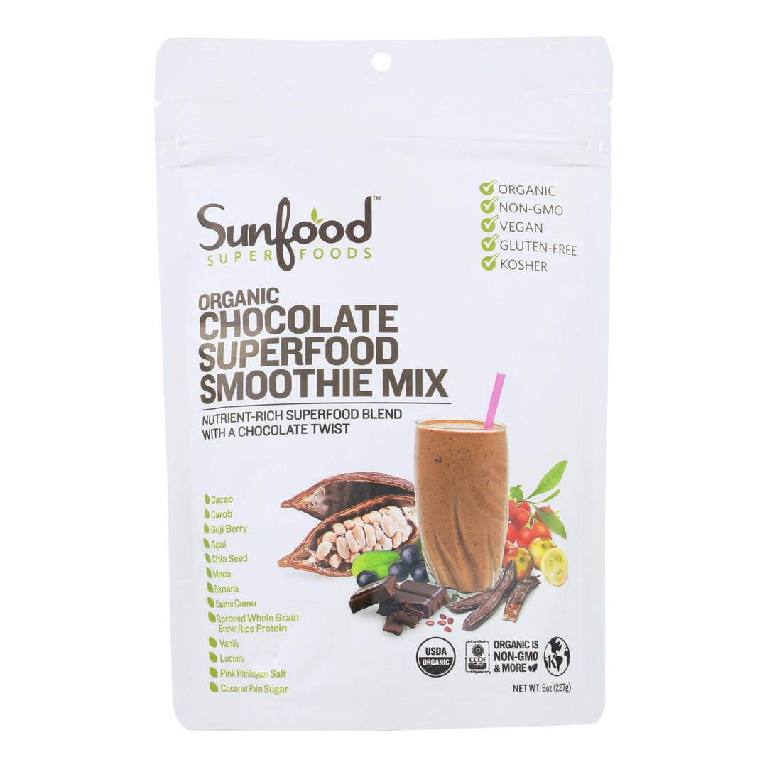 Sunfood - Smoothie Chocolate Sprfd - 1 Each-8 Oz - Maras Green